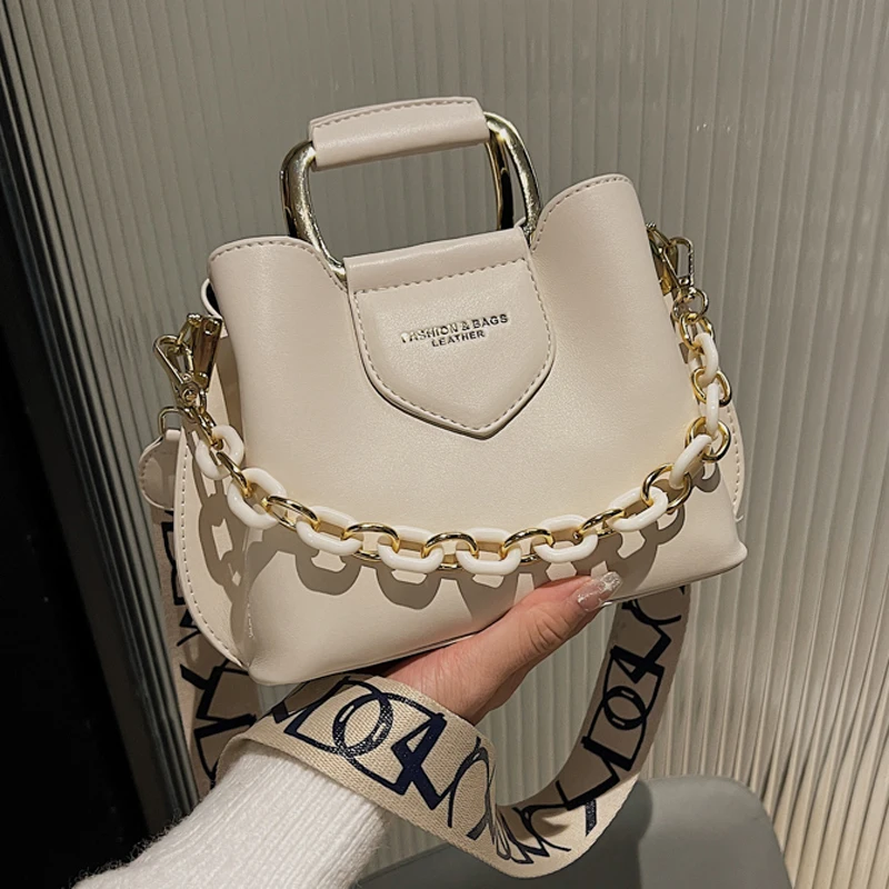 

Women's High Quality PU Leather Crossbody Bags 2022 Chain Ladies Luxury Shoulder Bag Fashion Classic Design Handbags and Purses