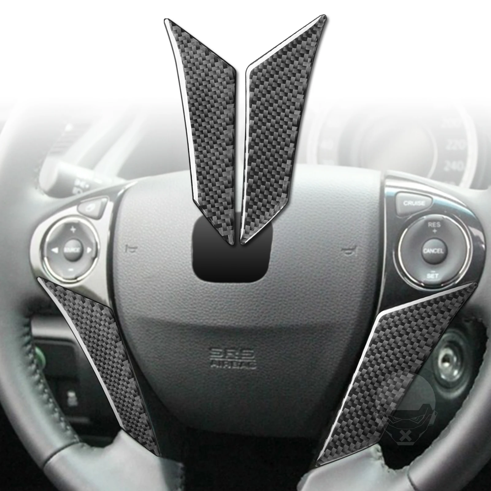 

Steering Wheel Decoration Cover Trim Sticker Decal for Honda Accord 2014 2015 2016 2017 Car Interior Accessories Carbon Fiber