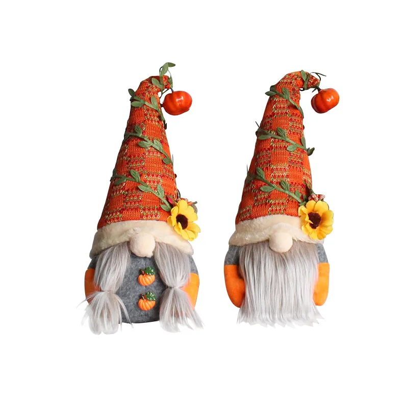 

New Pumpkin Sunflower Faceless Doll Decorations Cute Window Decoration Dwarf Elf Old Man Doll