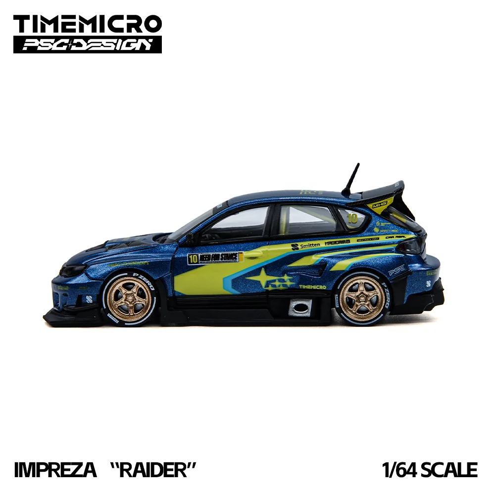 Модель спортивного автомобиля TimeMicro 1:64, сине-желтая, для ралли, из литого сплава, в гоночной ливрее, миниатюрная, для коллекции и декора (art.: 3920dc6f55387) - 3920dc6f55387