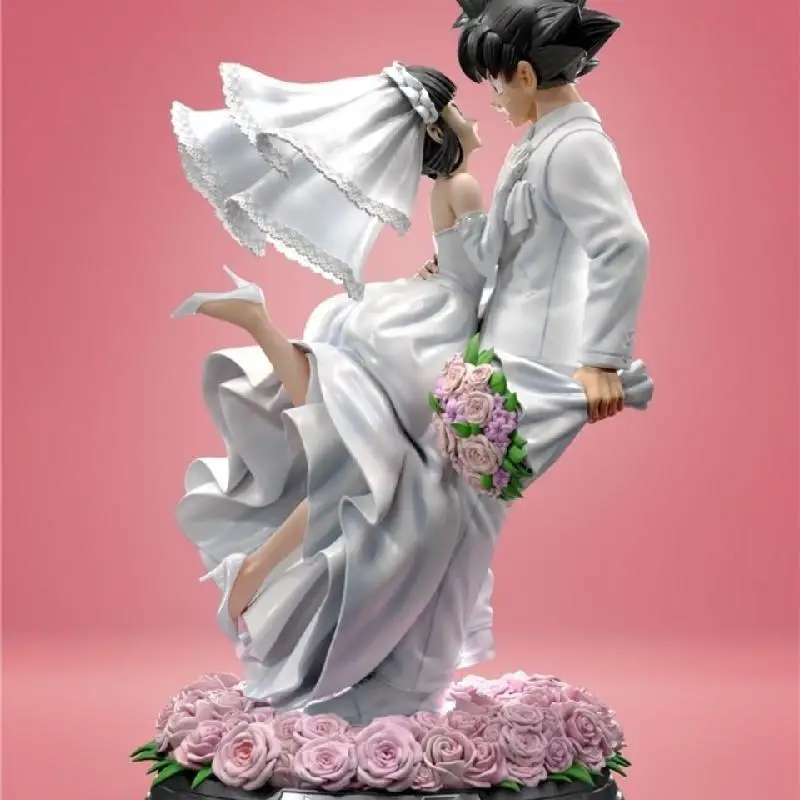 

Dragon Ball 31CM Action Figure Son Goku and Chichi Marry Wedding Ver Figurine Decorations Collectible Model Toys Gifts