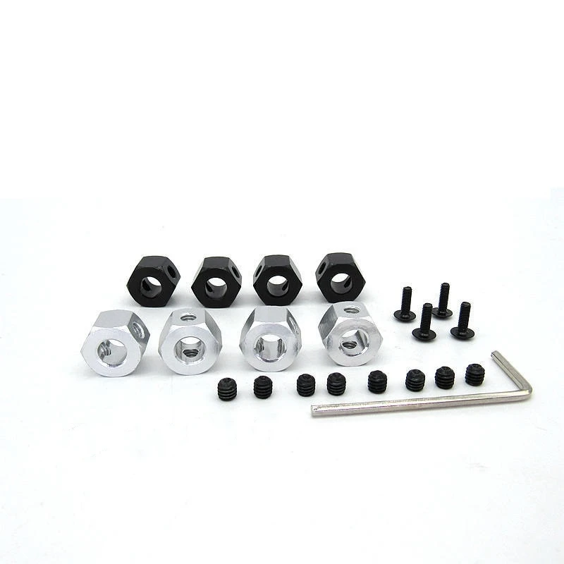 4 шт. металлический шестигранный адаптер ступицы колеса от 5 мм до 12 для WPL D12 C14 C24 C34