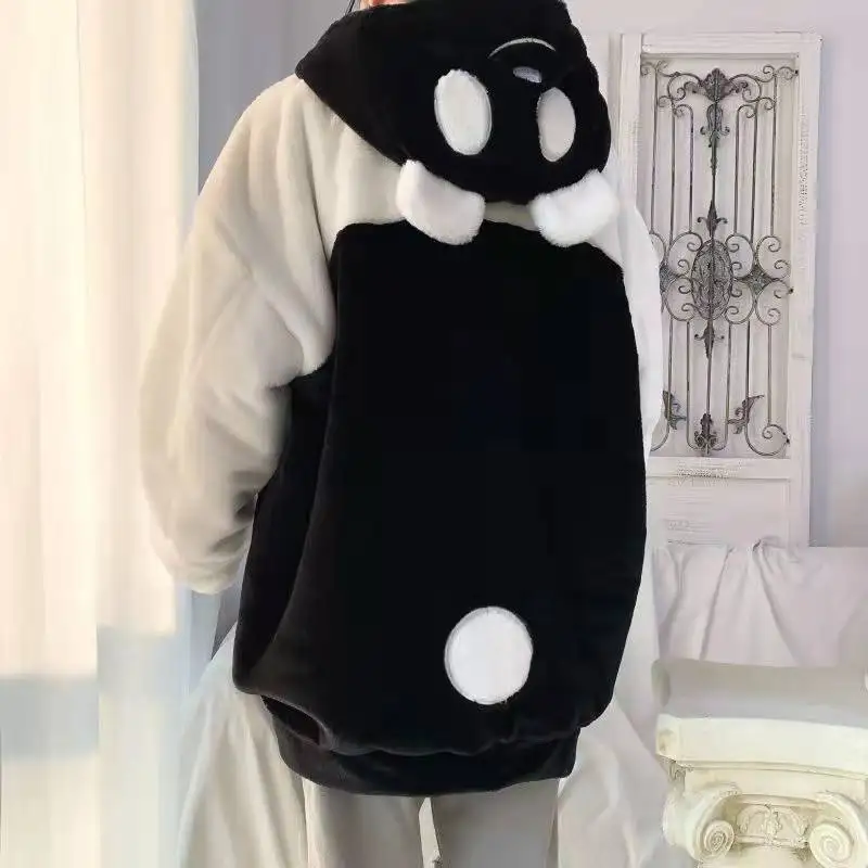 Rainbow Jacket Double-sided Wear for Men / Women Couples Printed Windmill Winter Flowers Lambs Wool Jacket Gradient Youth Jacket