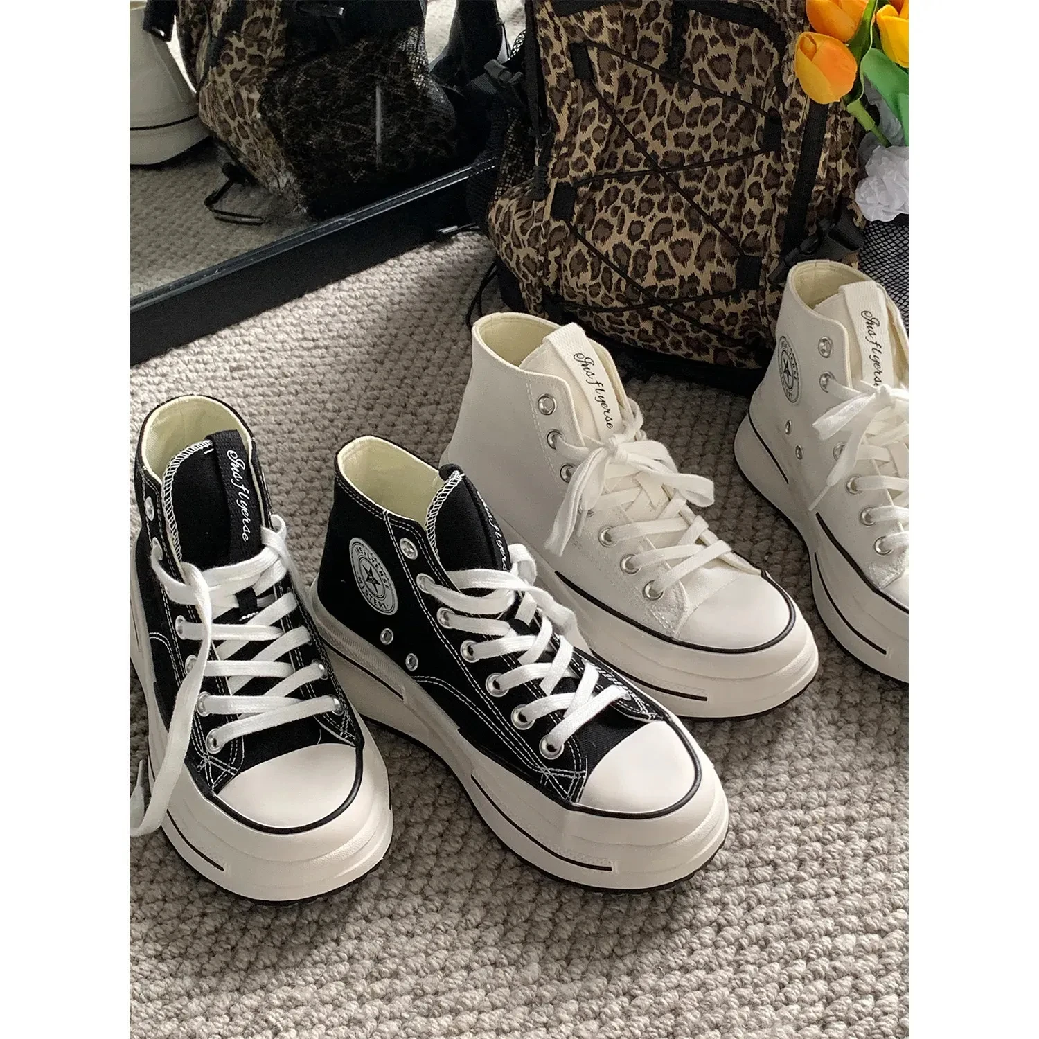 New platform canvas shoes, very American fashion trend women's cloth shoes, add casual women's shoes