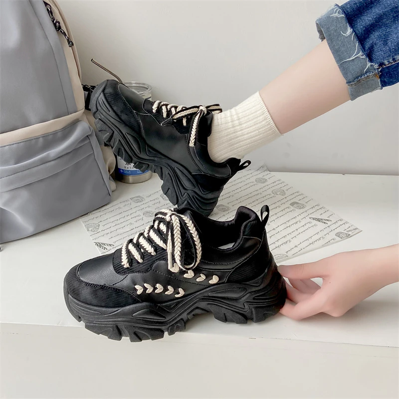 

Summer Women Chunky Sneakers New Design Woman Shoes Thick Sole Fashion Girls Platform Sneakers Ladies Sport Shoes