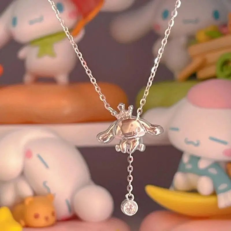 

Женское Ожерелье с кисточкой ожерелье из мультфильма Sanrio Cinnamoroll, женское ощущение дизайна, студенческие подарки для девушки и девушки