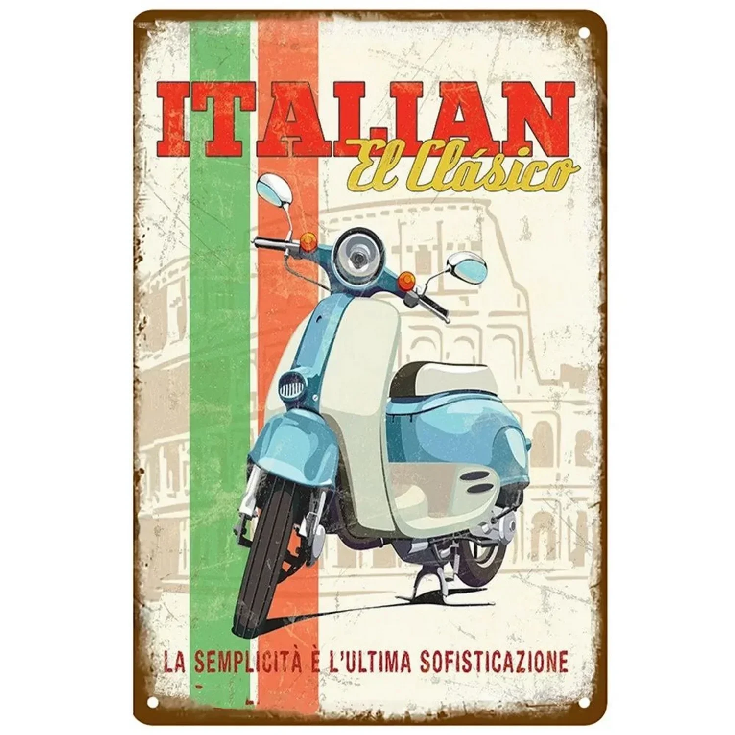 

Металлическая табличка Retrovespa HELLOYOUNG для мотоцикла Vespa