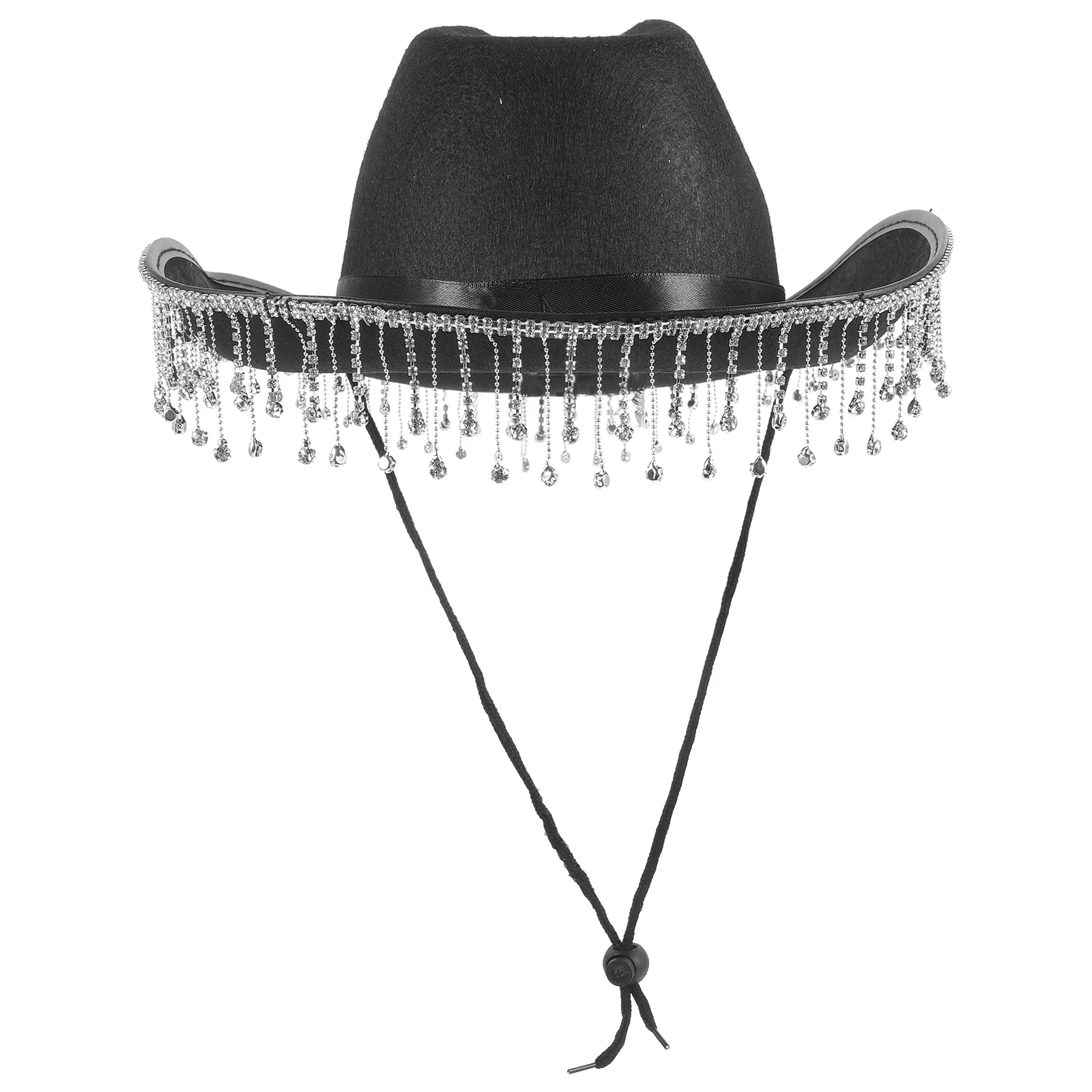 

Западная шляпа Cowgirl с широкими полями, Солнцезащитная шляпа, женская шляпа Cowgirl с кисточкой, свадебная детская шляпа