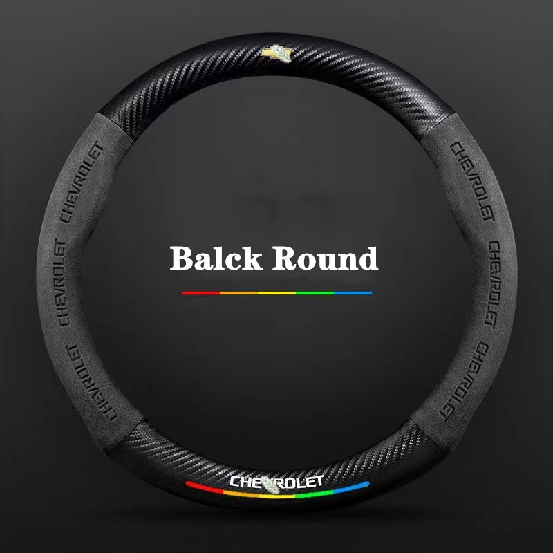 

Suitable For Chevrolet Suede Carbon Fiber Steering Wheel Cover For Trax/Tracker AVEO Cruze Malibu Kovoz Volando XL Explorer Sail