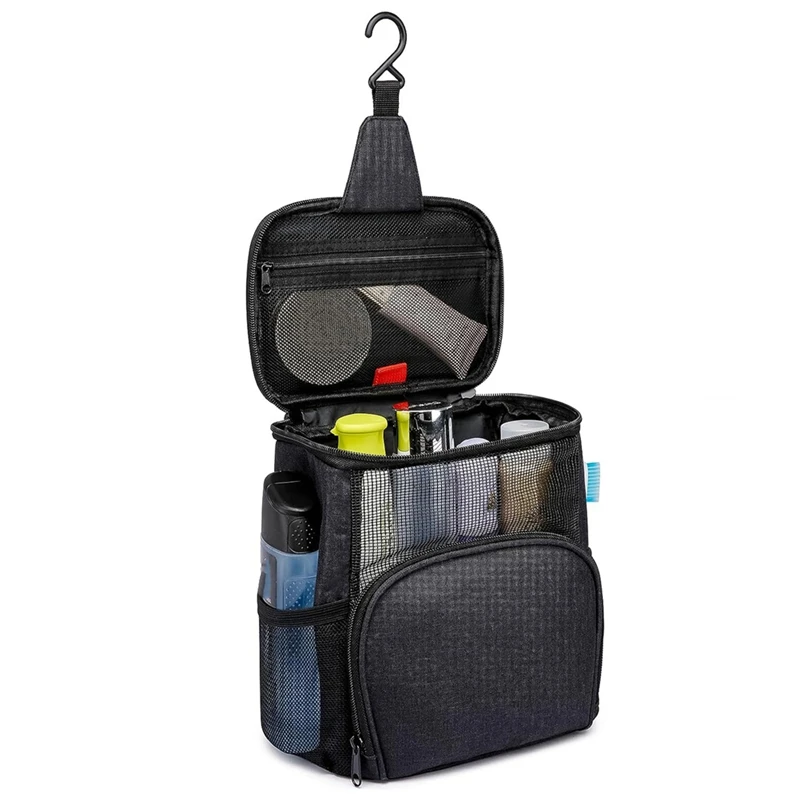 

Shower Caddy Portable Fit For Bathroom, Quick Dry With Metal Hook, Travel Shower Bag