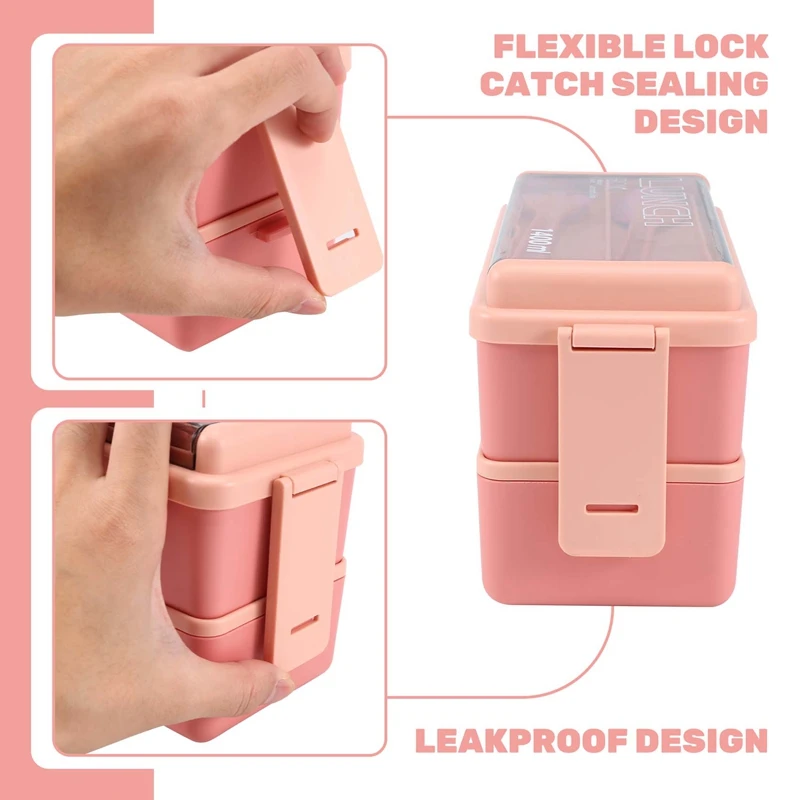 Набор Bento Box ланч-бокс для взрослых 47 35 унций с 3 отделениями контейнеры