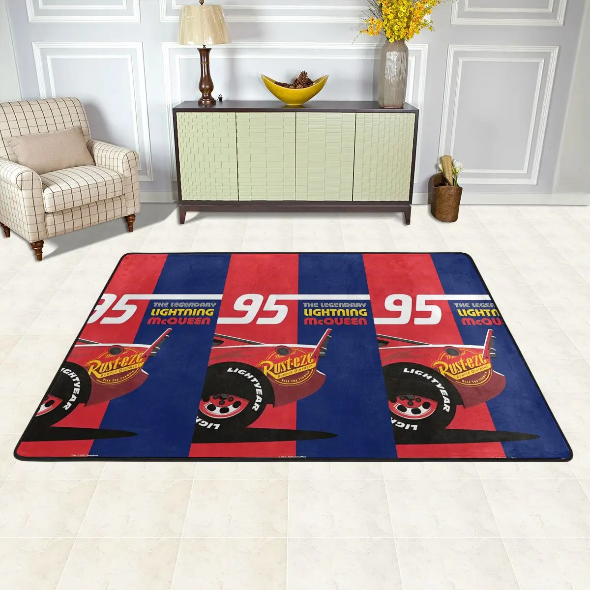 Pixar Lightning McQueen Cars мультяшный ковер для гостиной спальни прикроватный винтажный