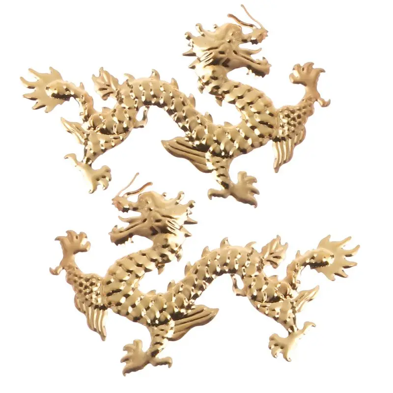 Gold Butterfly Dragon Leaves Epoxy Resin Mold Thin Copper Fillings DIY Jewelry