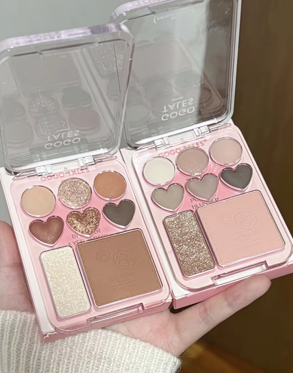 Gogotales Love тени для век пластина фиолетовые персиковые румяна оттенок щек