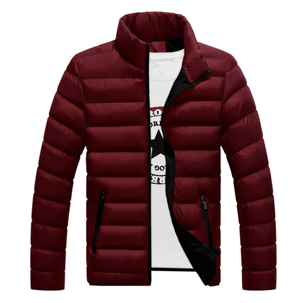 2022 men's jacket jacket in the foreign trade long trend of lengthening and thickening cotton warm coat