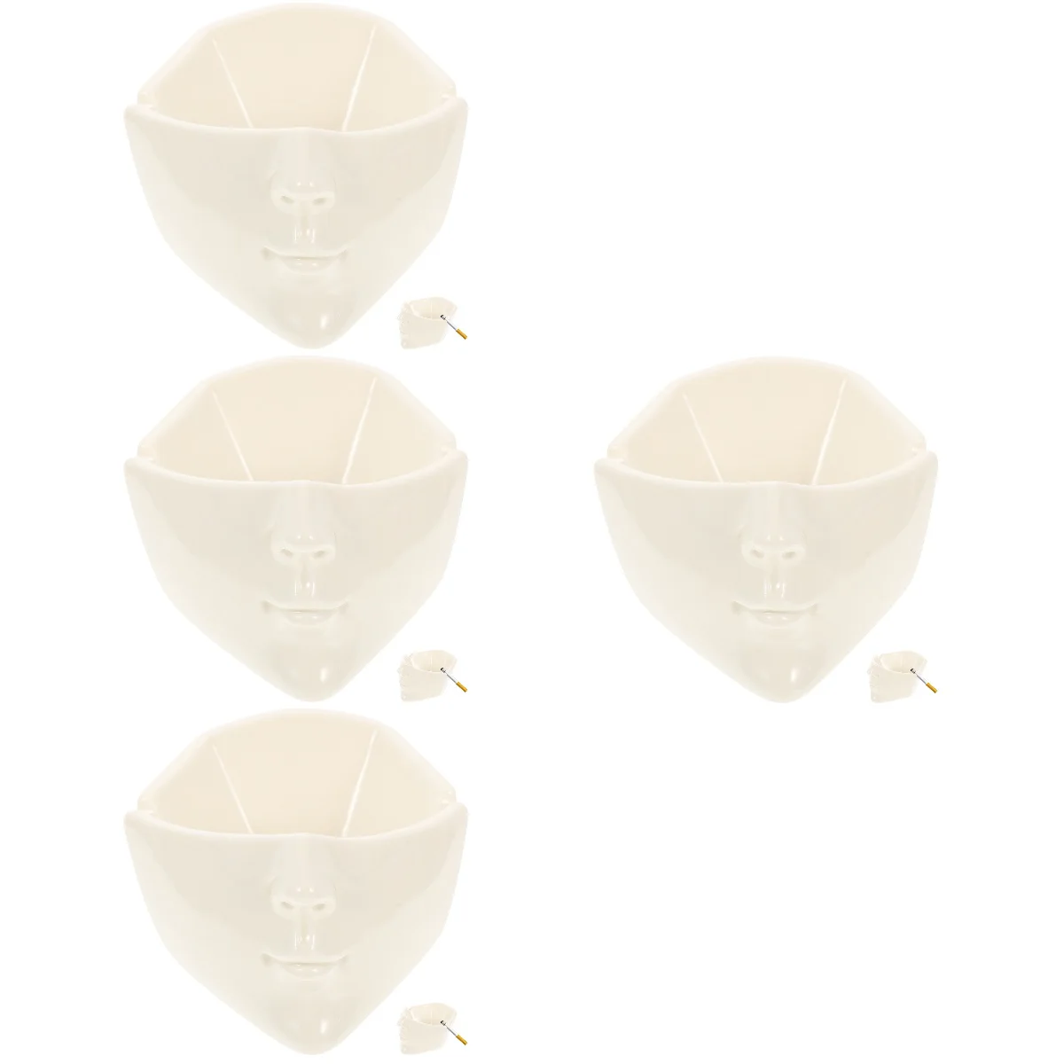 

4x Decorative Shaped Ceramic Tray Holder Container Key Storage Organizer