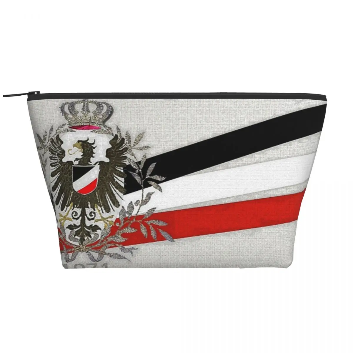 

German Empire Eagle 1871 With Flag Colors Travel Cosmetic Bag Emblem Flag Toiletry Makeup Organizer Beauty Storage Dopp Kit