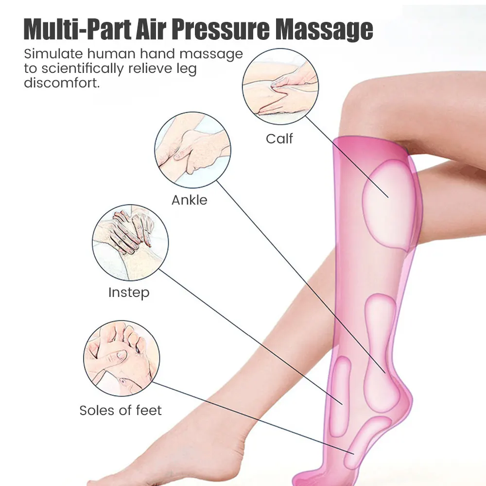 Electric Foot Leg Massager Air Pressure Heating Promotes Blood Circulation Muscle Relaxation Pain Relief with Remote Control |