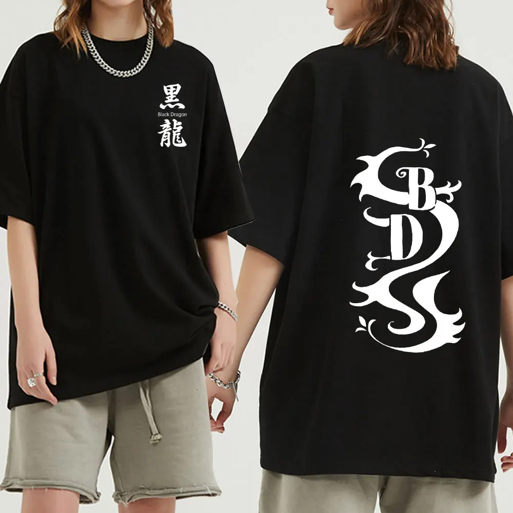 

Japanese Anime Tokyo Revengers Black Dragon T Shirt Men Harajuku Summer Tops Tokyo Revengers Graphic Tees Cartoon Unisex T-shirt