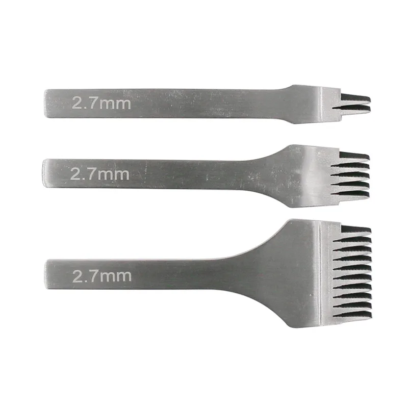 

3pcs/Set 2/5/10/Hole Leather Hole Punches Hole Cutter Leather Punching Tool 2.7/3.0/3.38/3.85mm Spacing Stitching Punch Tools