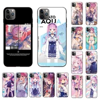 maiyaca minato aqua hololive anime phone case for iphone 11 12 13 mini pro xs max 8 7 6 6s plus x 5s se 2020 xr cover