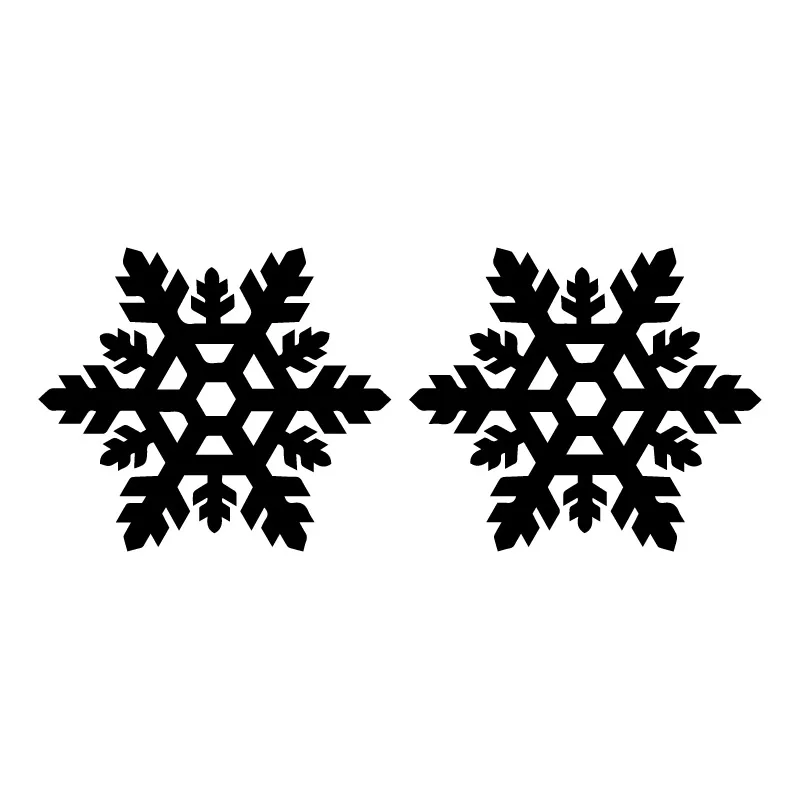 

LLY-2404 Creativity 2x Snowflakes Modeling Personality Car Stickers PVC Hot Selling Auto Window Bumper Waterproof Decals Decor