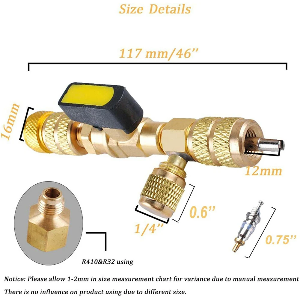

Durable HVAC Spool Remover HVAC Tools 1/4\\\" 5/16\\\" Port Installer High Strength&hardness Port Installation Tool