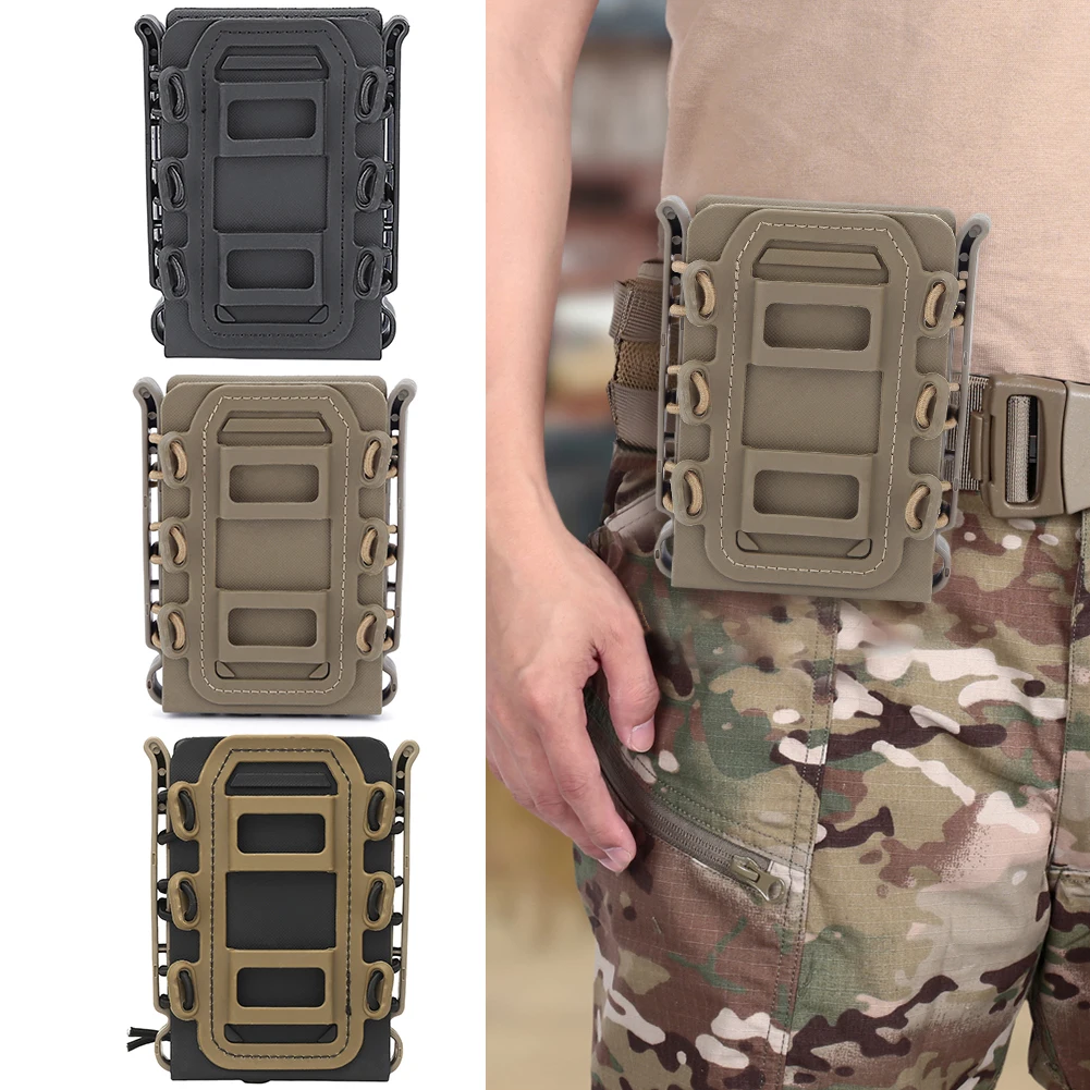 

Molle Magazine Pouch Nylon TPR Pistol Single Mag Bag Modular System with Belt Clip Fastener Airsoft Accessories for M4 5.56 7.62