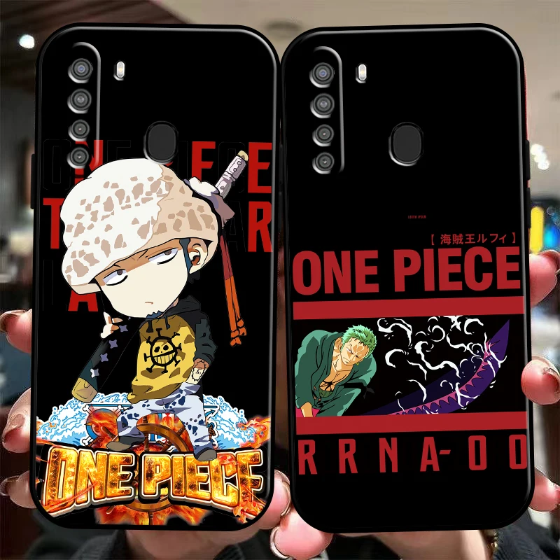 

Japanese Anime ONE PIECE Phone Case For Samsung Galaxy A01 A02 A10 A10S A31 A22 A20 4G 5G Liquid Silicon Soft Funda