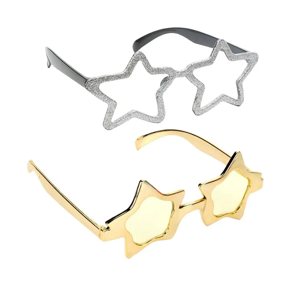 

2x Five-point Star Sunglasses Novelty Shades Eyeglasses Costume Glasses