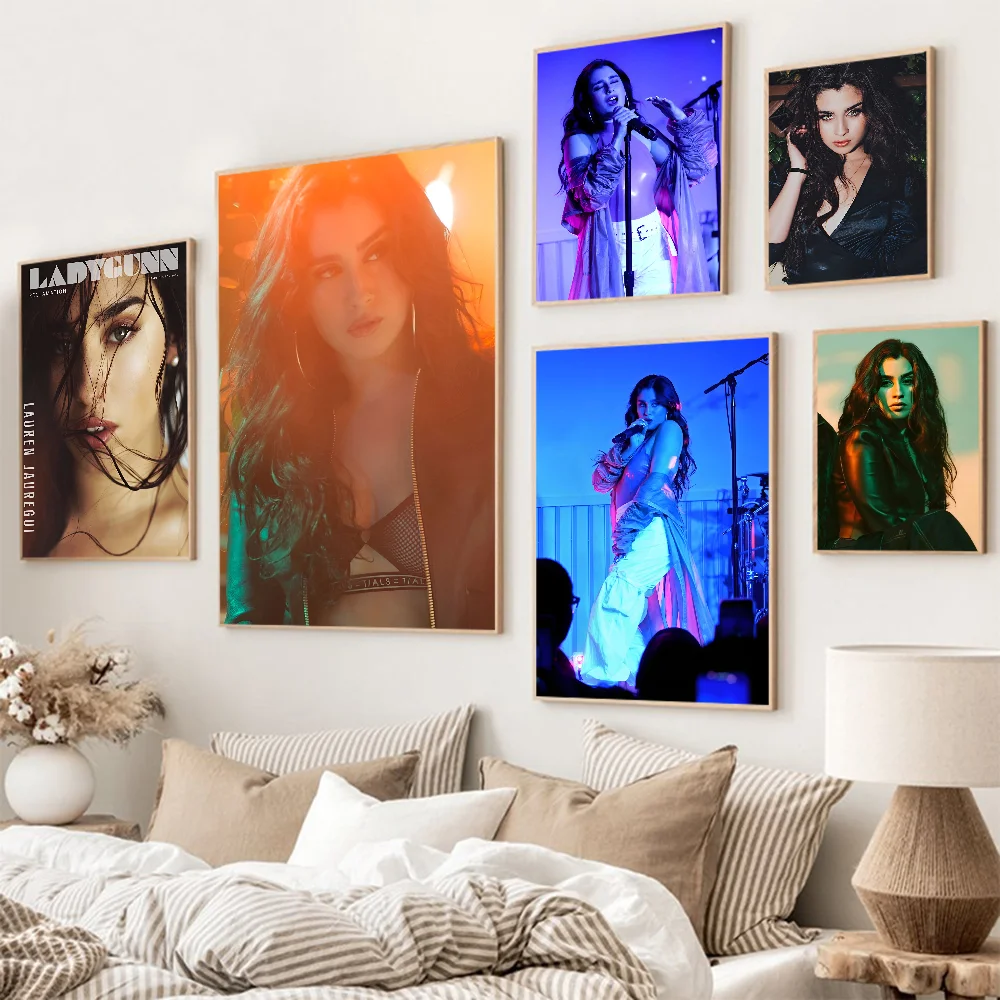 Popular Music Star Lauren Jauregui DIY Sticky Poster Waterproof Paper Sticker Coffee House Bar Home Decor
