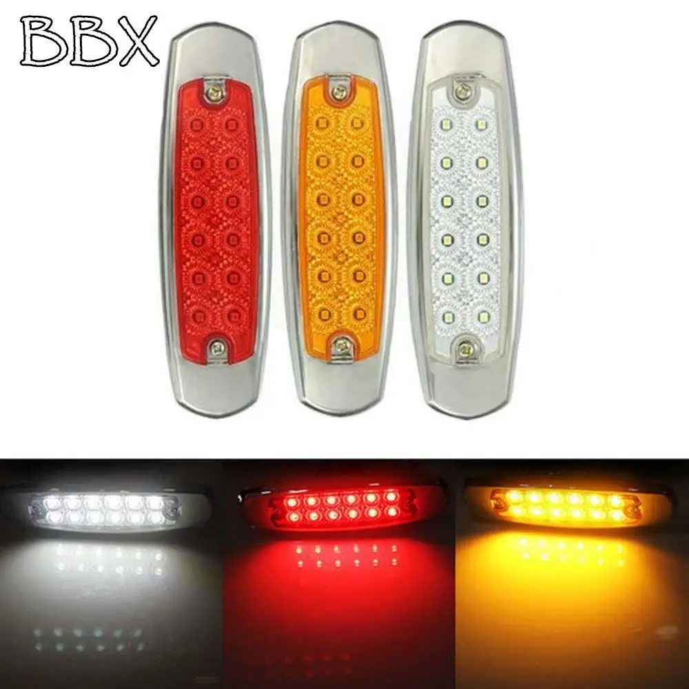

Automotive Exterior Lighting 24V 12LED Car Truck Lorry Side Sign Indicator Trailer Rear Warning Light Amber/Red/White Lights