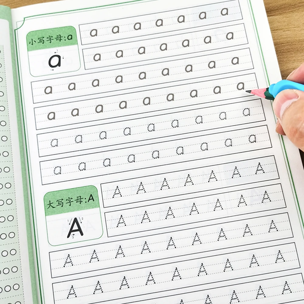 

kids English Alphabet Copybook handwriting book learning abc Letters Standardized Writing Training for Kids baby learning toy