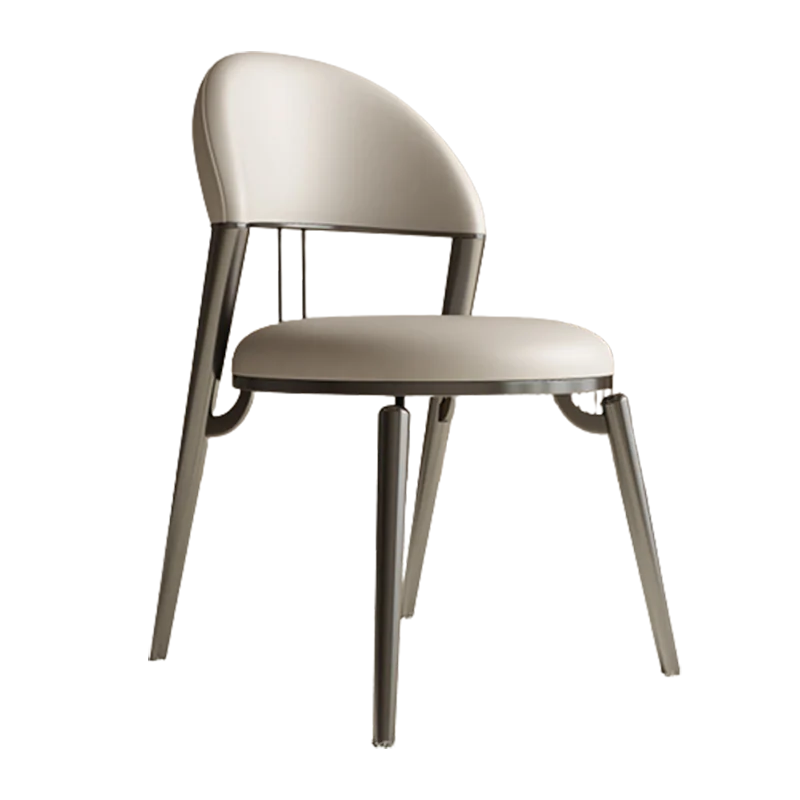 Дизайнерский металлический обеденный стул кухонные роскошные кожаные обеденные