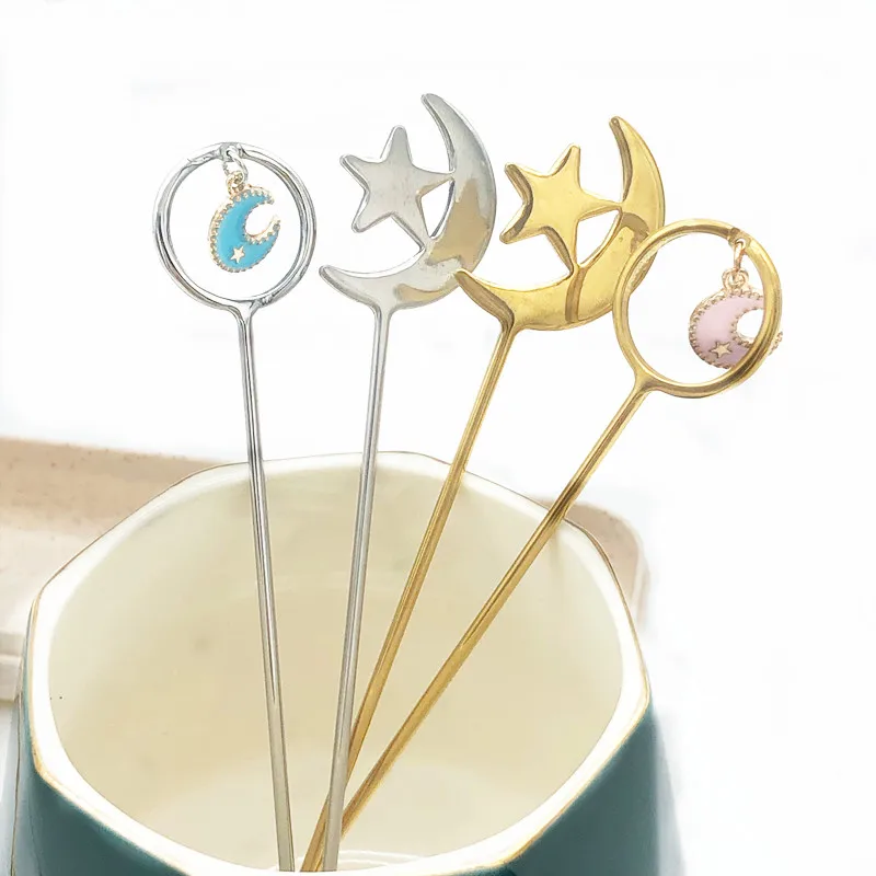 

Ложка из нержавеющей стали с украшением в виде Луны ИД Мубарак украшения для дома Луна Звезда кофе десертная ложка Вилка Рамадан товары Веч...