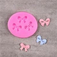 3 hole bowknot fondant silicone mold for diy pastry cupcake dessert lace cake decoration kitchen accessories baking tool