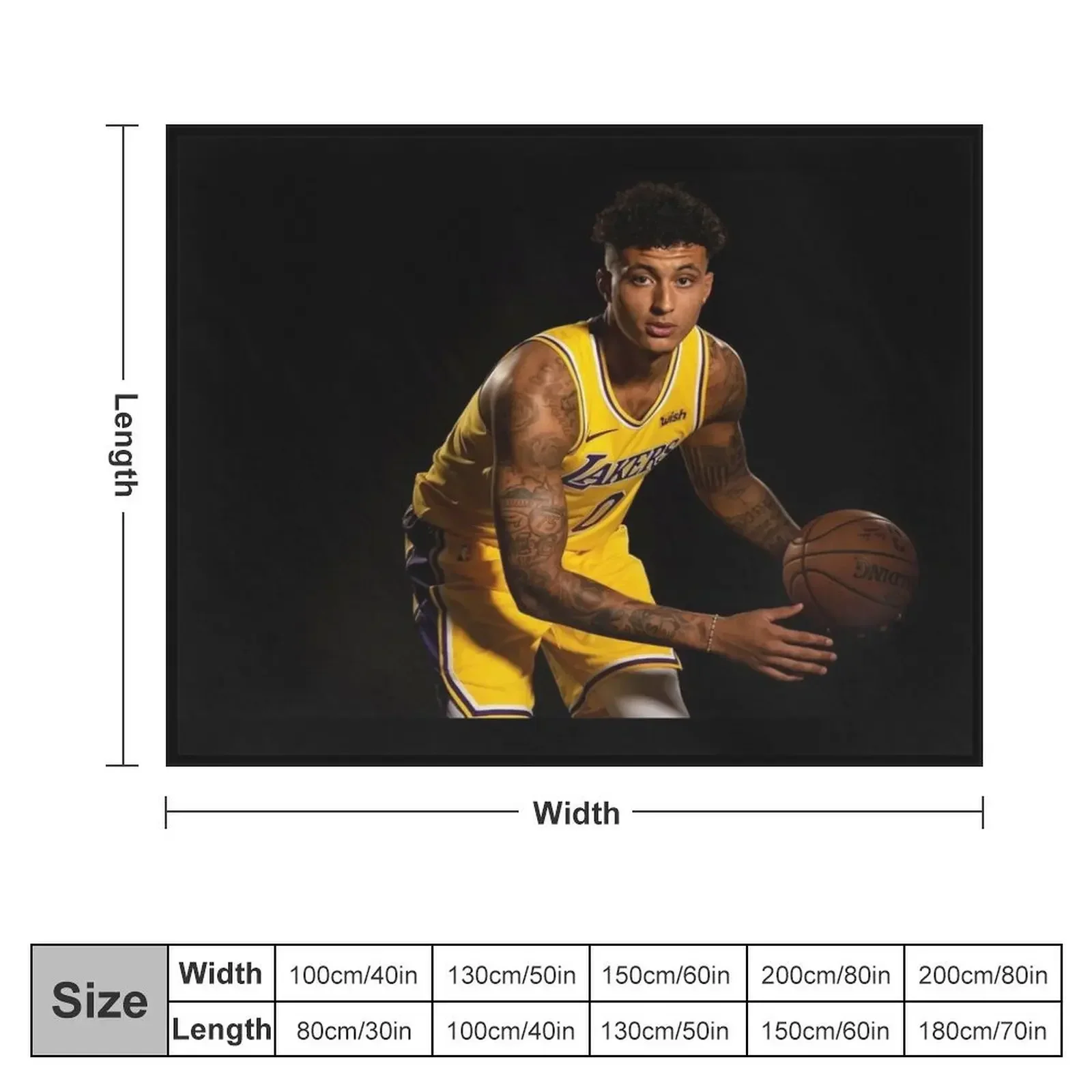 Kyle Kuzma Пушистый плед для путешествий