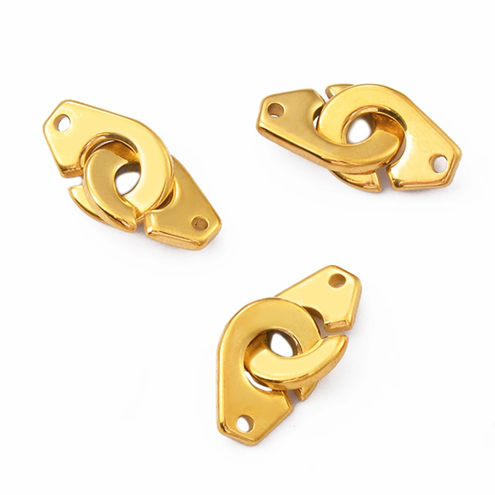 

3pcs Stainless Steel Handcuffs Buckle Clasp Hooks Connectors for Bracelet Necklace Hollow Pendants Diy Jewelry MakingAccessories