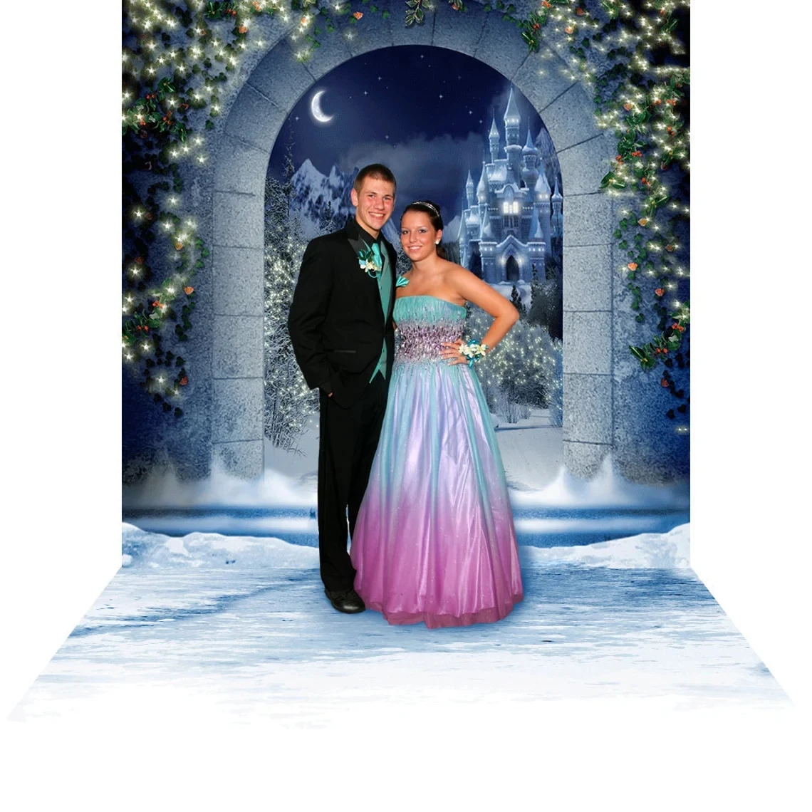 

Winter Wonderland Ice Castle Photography Backdrop White Snowflake Background Princess Girl Baby Party Decoration Supplies