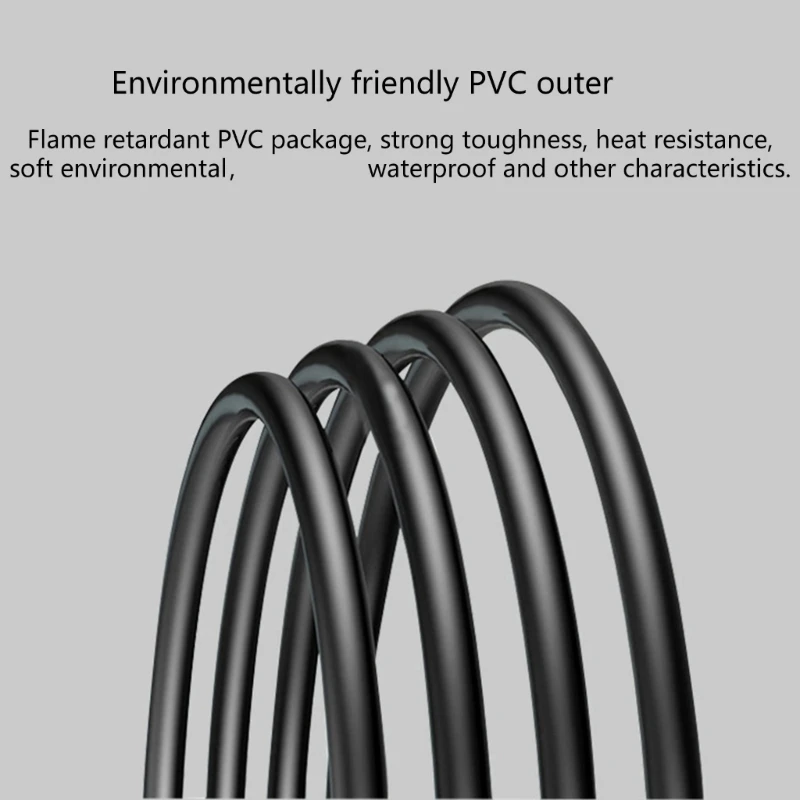 J6PA ПВХ-изоляция EU4 8 мм с кабелем адаптера питания IEC320C13 длина правого изгиба 1 м