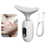 2022 top selling sonic vibration ems neck lifting device light therapy wrinkle soothing skin tightening face arm neck massager