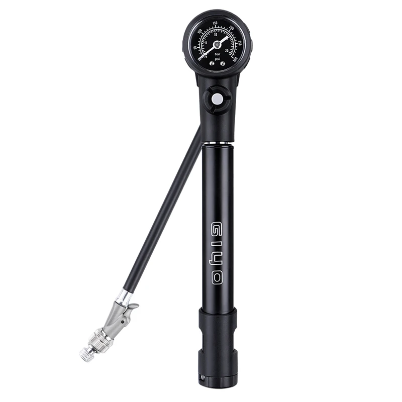 

GIYO 300PSI Bike Pump MTB Shock Fork Pump Bicycle Tyre Inflator Schrader Presta Pump With Gauge For Bike Balls Balloons