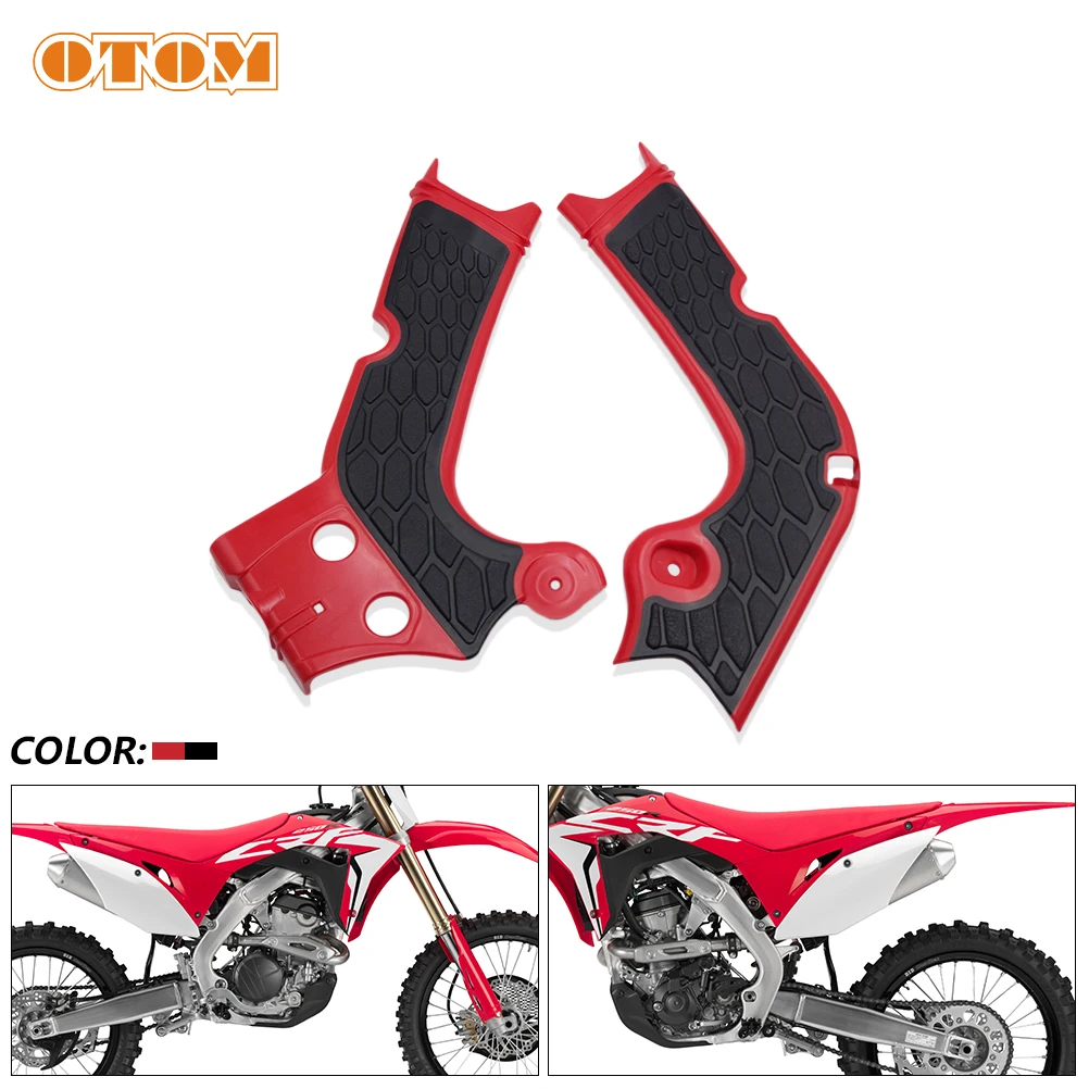 

OTOM For Honda Motocross Frame Guard Protection Cover CRF250R CRF250RX CRF300RX CRF450R Motorcycle Fairing Panel X-Grips Shell