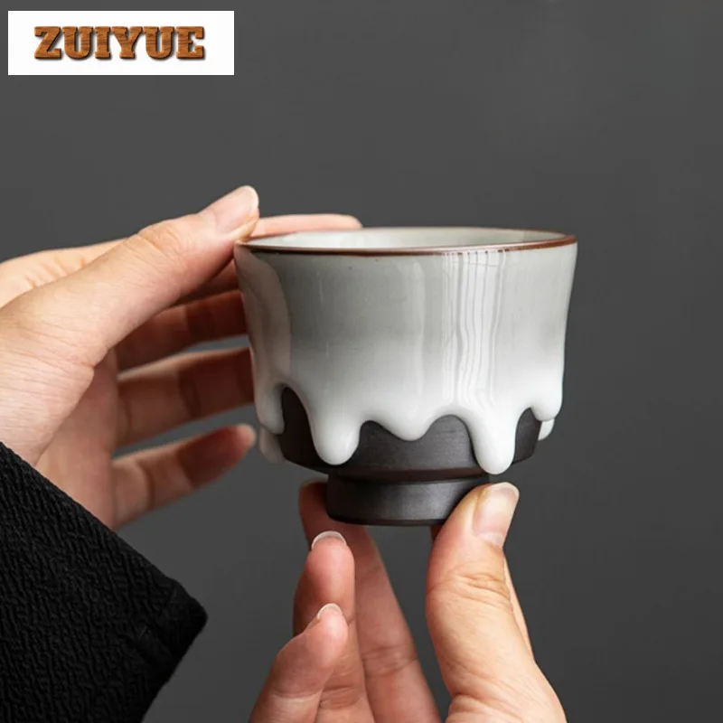 Master Cup Gracked Glaze Zen Керамическая чайная кухоль-каликс Маленькая дегустационная