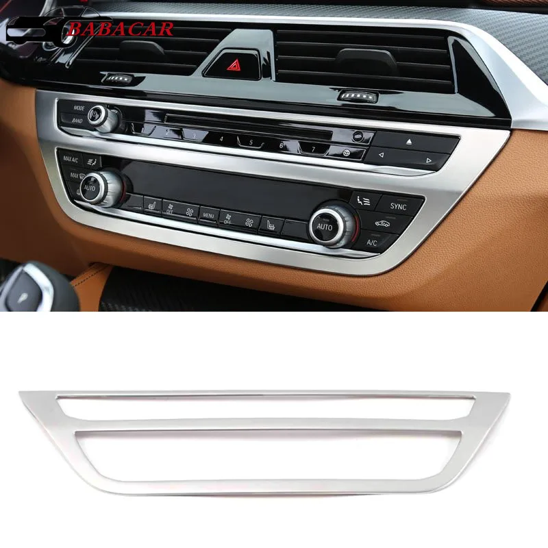

Stainless Car Accessories Central Control Air Conditioning Button CD Decoration Panel Trim Cover For BMW 5 Series G30 2017-2020