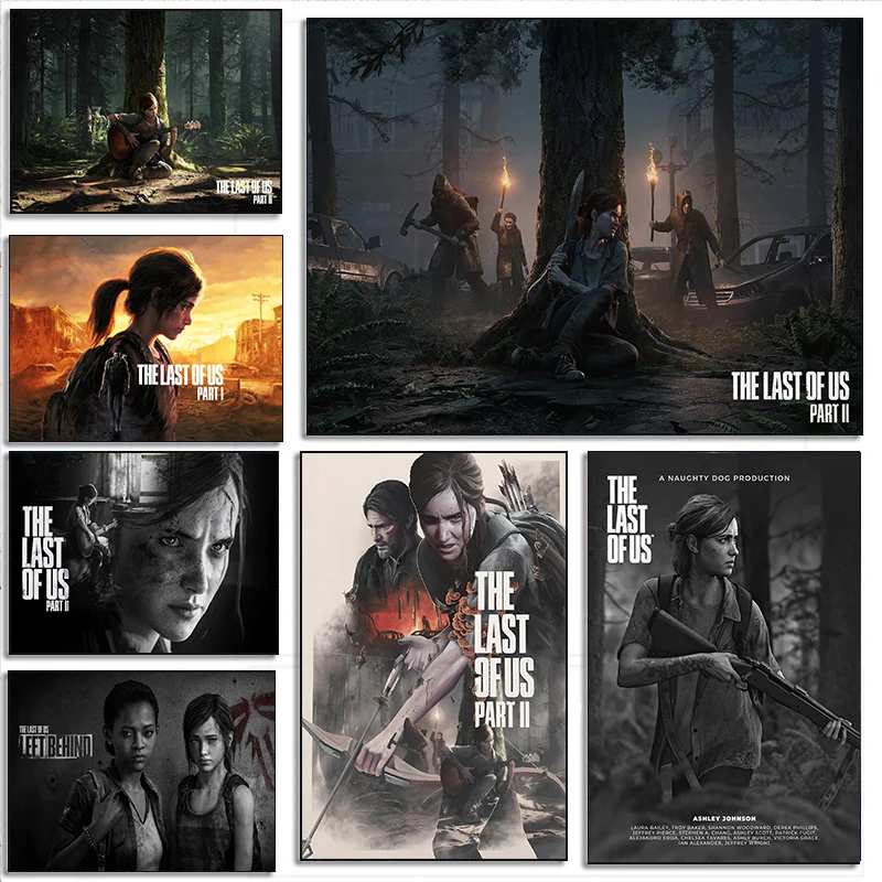 Классическая хитовая игра The Last Of Us Эбби Айли Игровой персонаж Ретро Плакат Холст