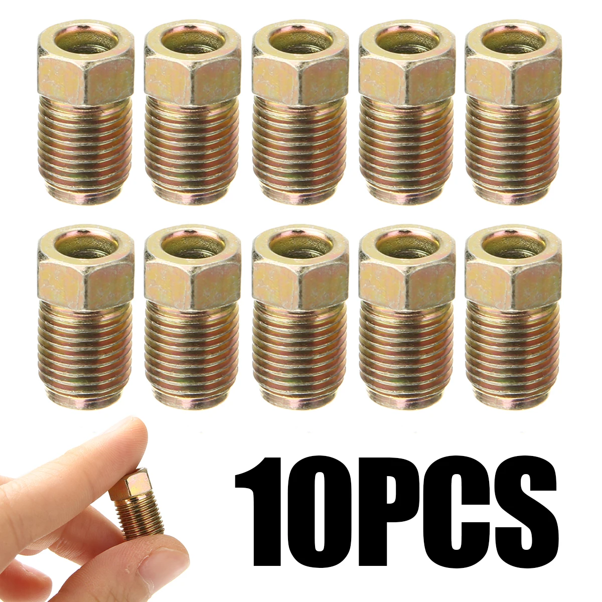 

Mayitr 10 шт./комплект 10 мм x 1 мм Автомобильная короткая Тормозная труба, винтовые гайки, автомобильные Стайлинг, гайки и болты для 3/16 дюймов метрической трубы