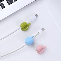 5pcs thumb wall hook adhesive thumb cable clip key hook wall hangers data cable earphone cable belt hat key storage