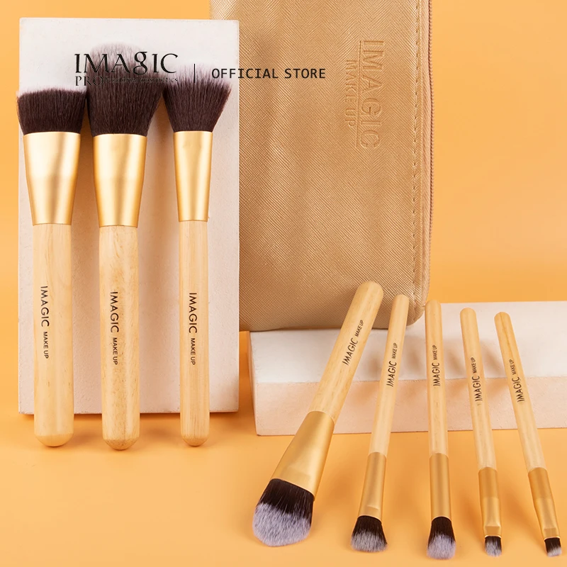 

IMAGIC 8pcs Makeup Brushes Set Foundation Eye Shadow Concealer Blush Highlighter Powder Fiber Soft Brush Beauty Makeup Tools
