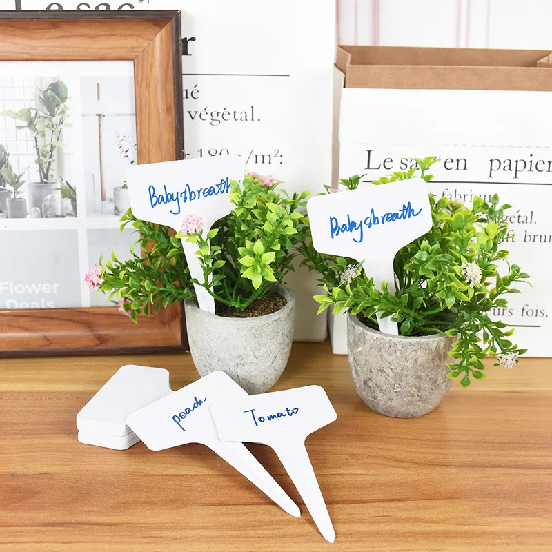 

30pcs T-Type Plant Label Markers PVC Waterproof Garden Plants Classification Sorting Sign Tags Plant Nursery Markers Label